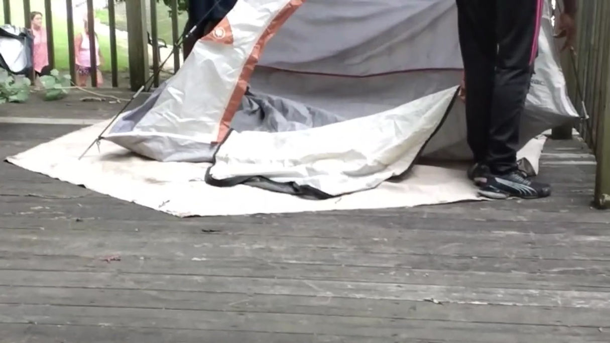 Youth Setting Up Donated Camping Gear